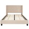 Merrick Lane Chenoa Upholstered Platform Bed with Button Tufted Headboard